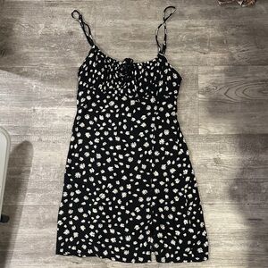 Garage Black and White Floral Mini Dress